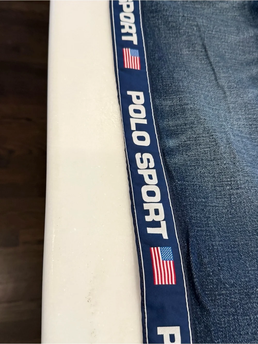 Ralph Lauren Men’s Varick Straight Jeans logo Flag Ribbon Seams Sz 32x32 NEW